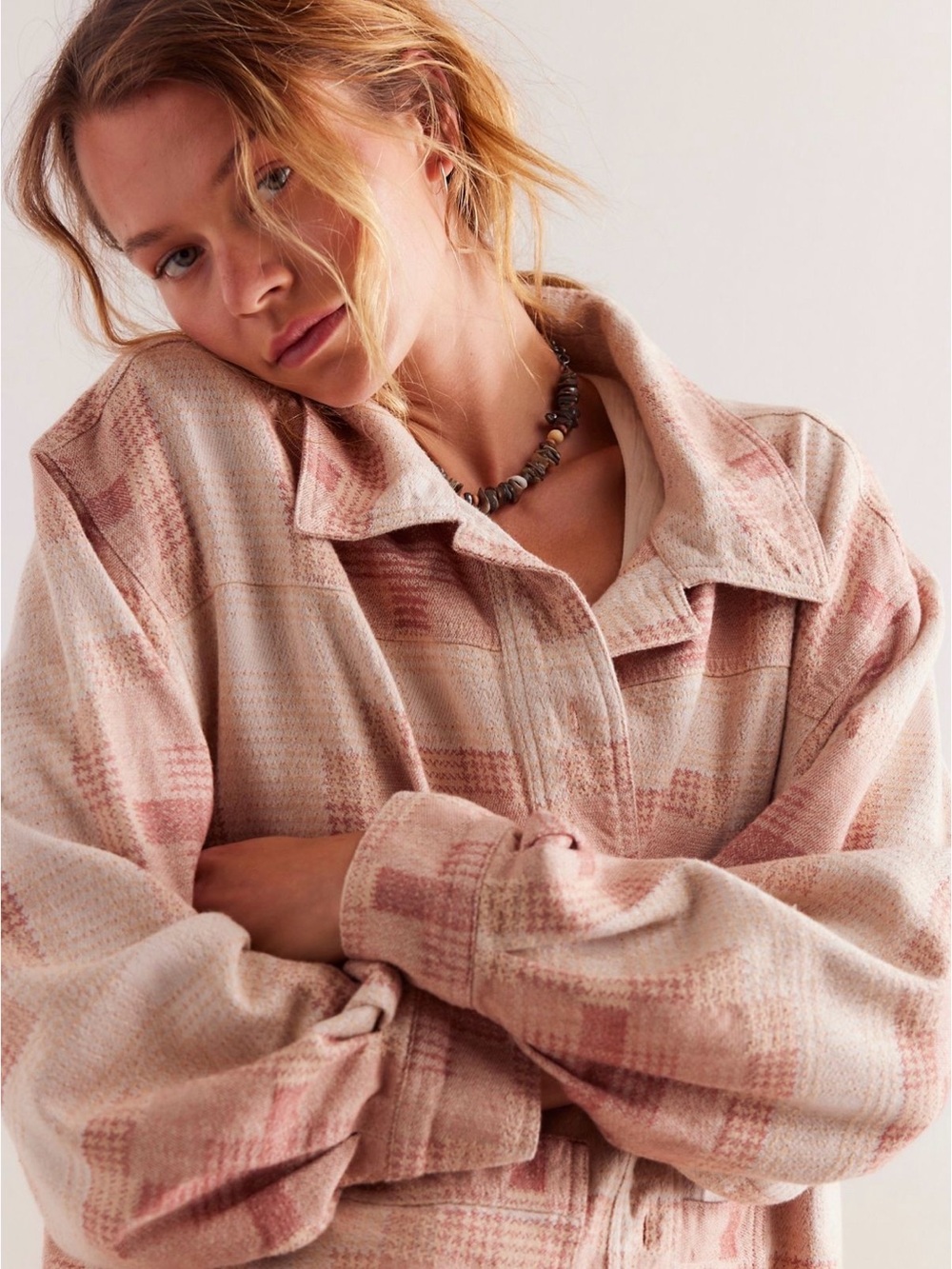 Free People Keep it Cozy Plaid Shacket
